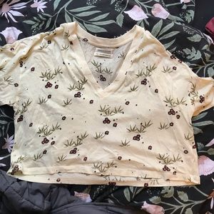 Urban Outfitters Boxy Floral Crop Top